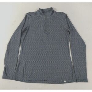 REI Co-op Shirt Womens Large Gray 1/4 Zip Long Sleeve Hiking Gorpcore Outdoors